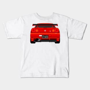 GTR R34 DARK-RED Kids T-Shirt